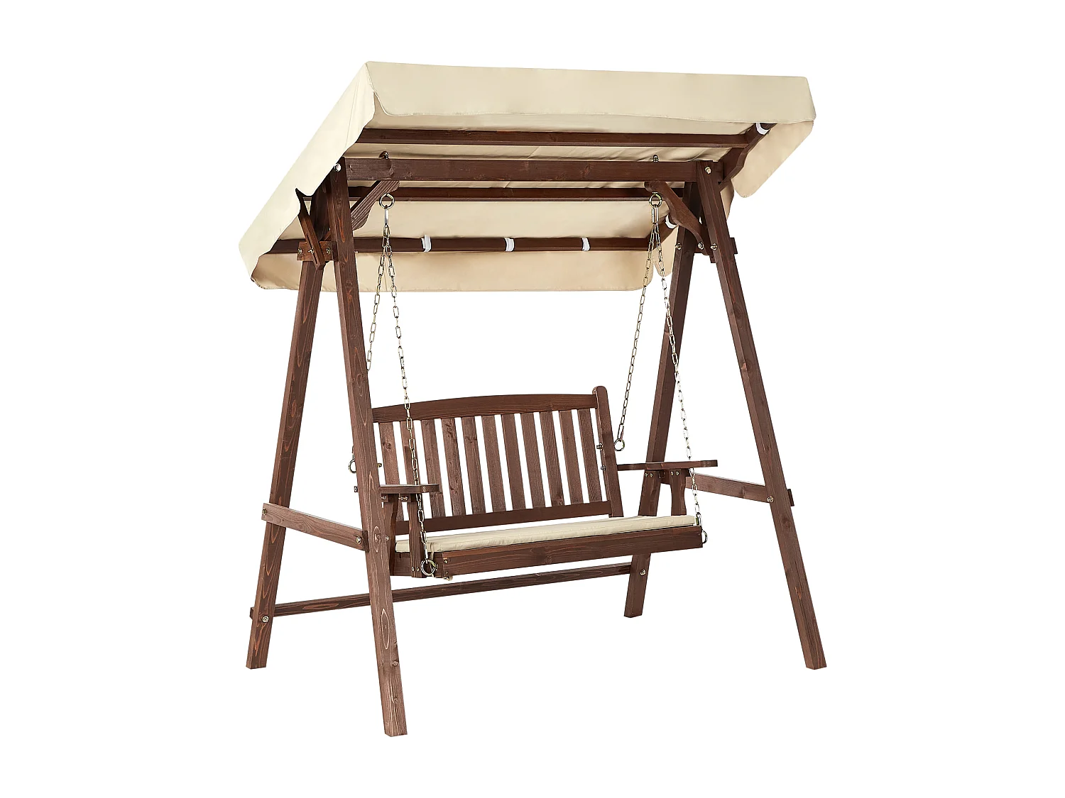 Balancelle de jardin CAVIOLA Bois d’épicéa Marron foncé