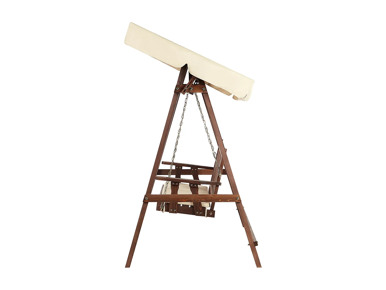 Balancelle de jardin CAVIOLA Bois d’épicéa Marron foncé