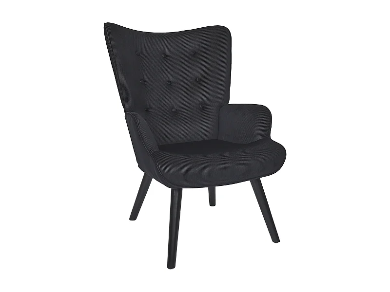 Fauteuil De Salon Giulia Noir Noir