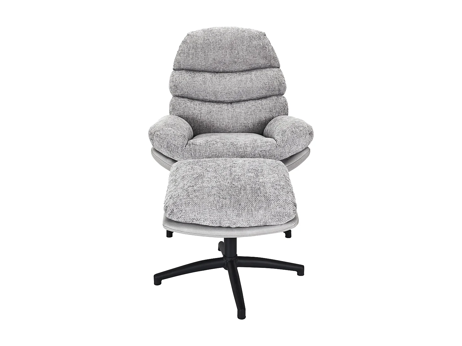 Fauteuil William Gris Gris, Noir