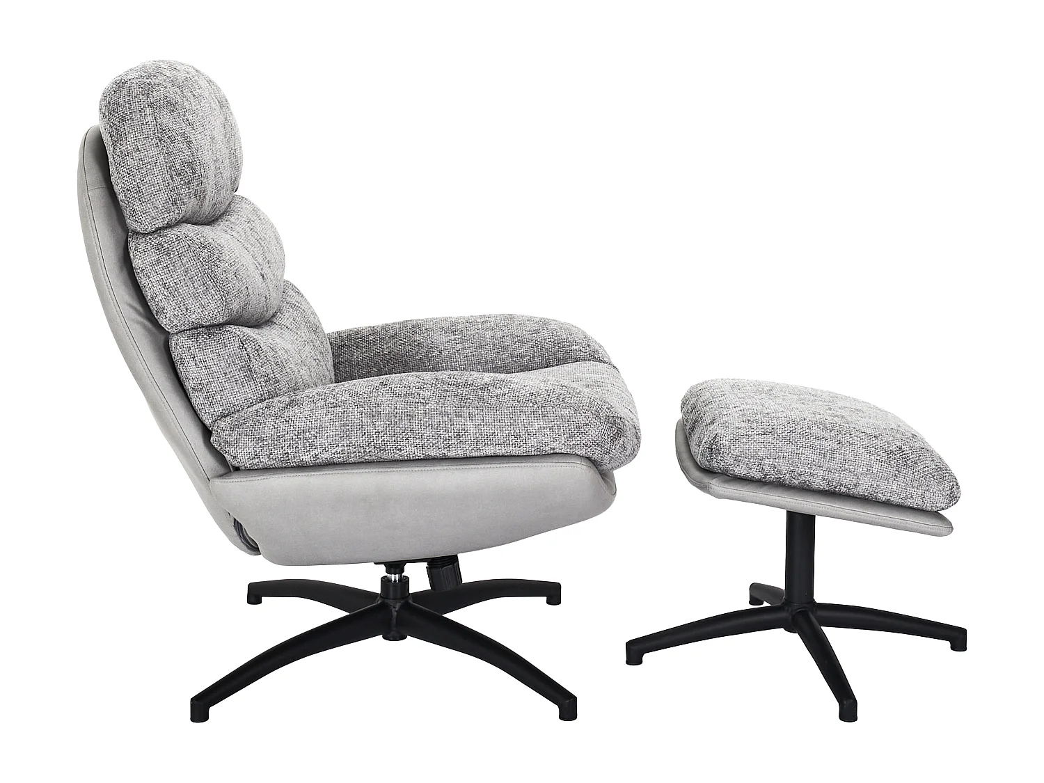 Fauteuil William Gris Gris, Noir