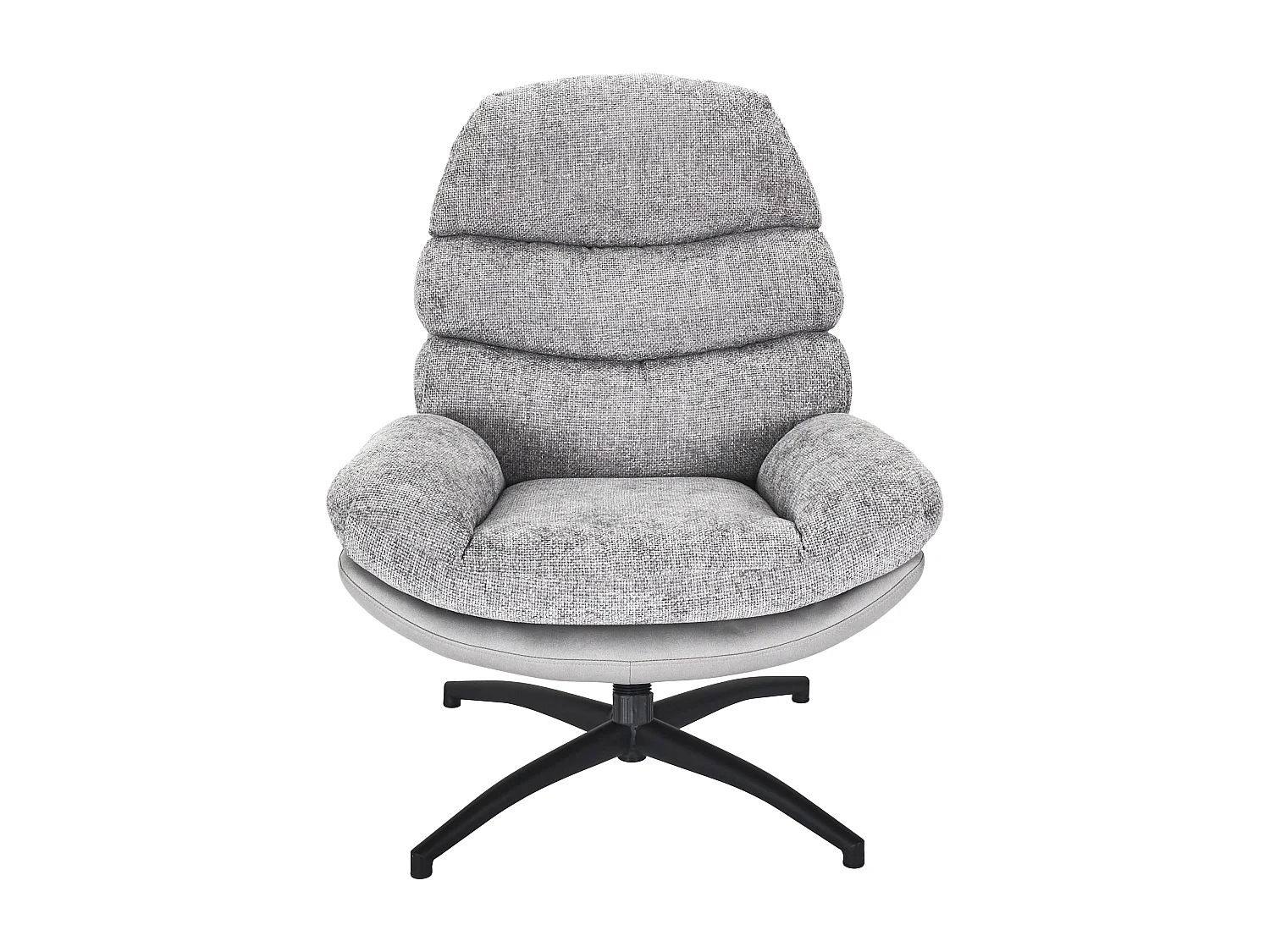 Fauteuil William Gris Gris, Noir