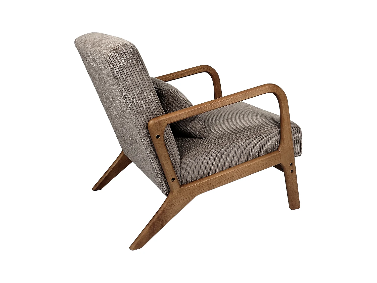 Fauteuil Salon Cotele Scott Taupe Gris