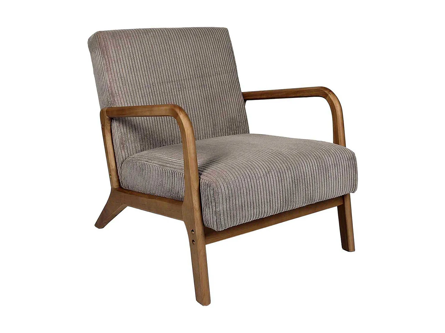 Fauteuil Salon Cotele Scott Taupe Gris