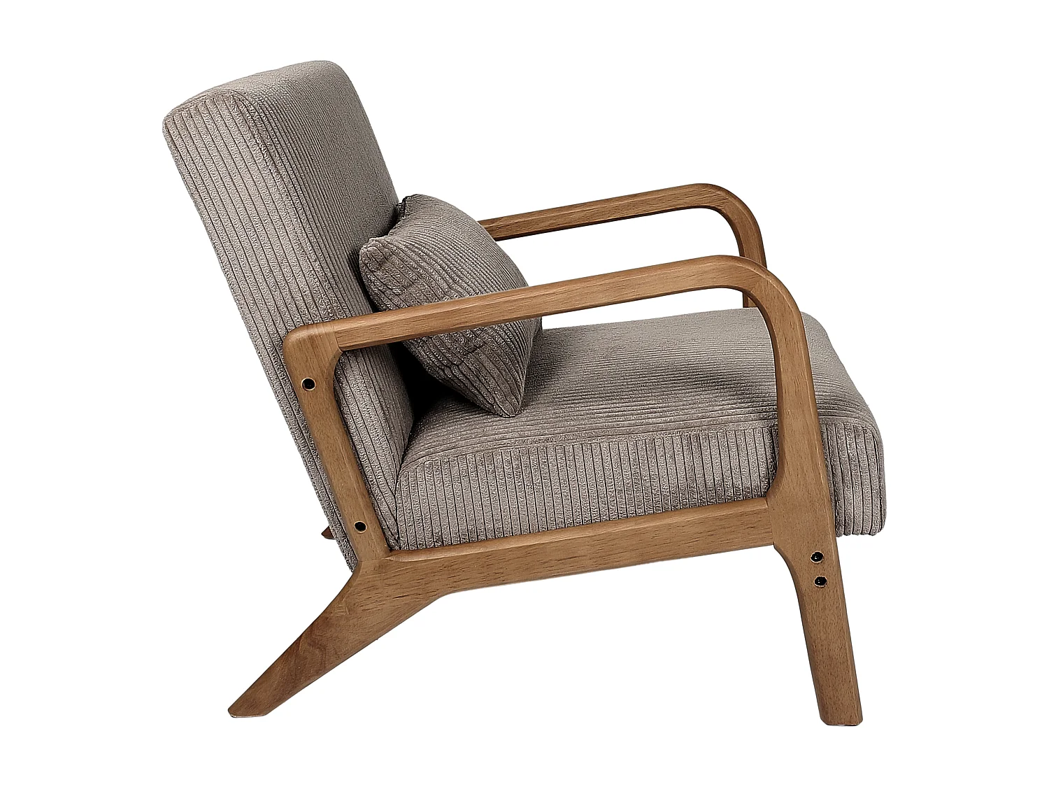 Fauteuil Salon Cotele Scott Taupe Gris