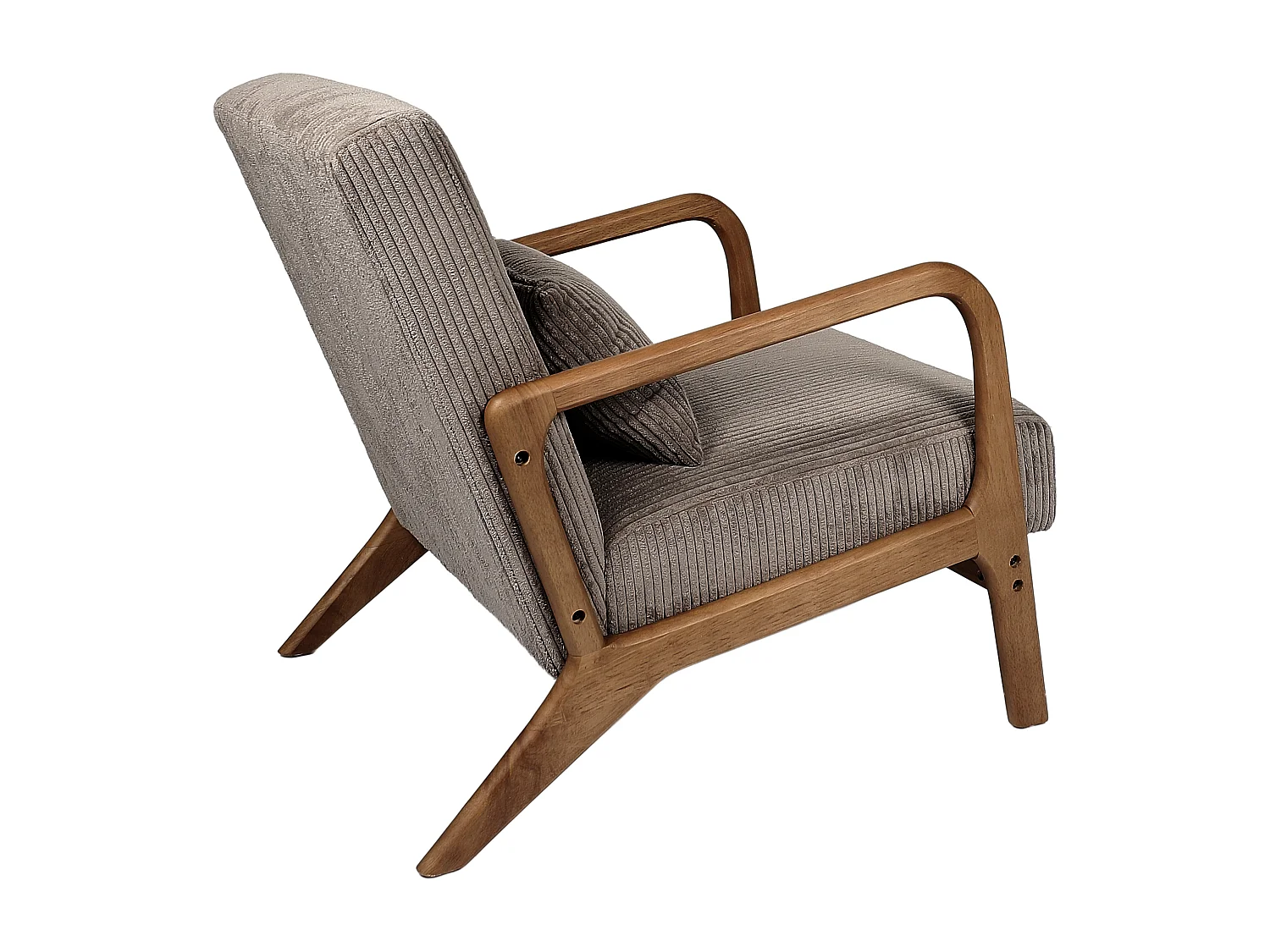 Fauteuil Salon Cotele Scott Taupe Gris