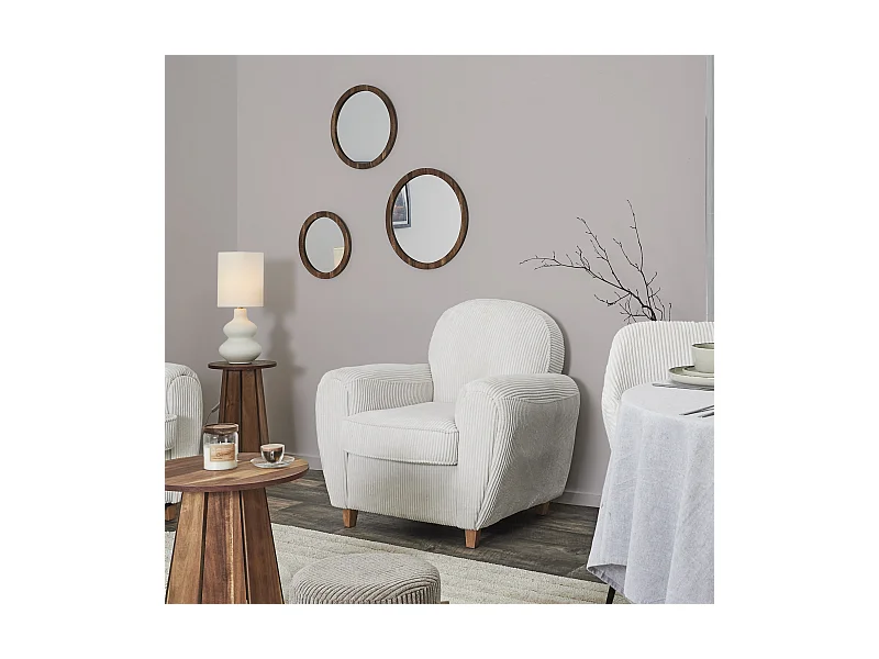 Fauteuil Club Cotele Scott Beige M1 Beige