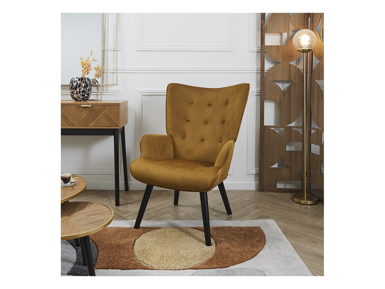 Fauteuil De Salon Giulia Jaune Jaune