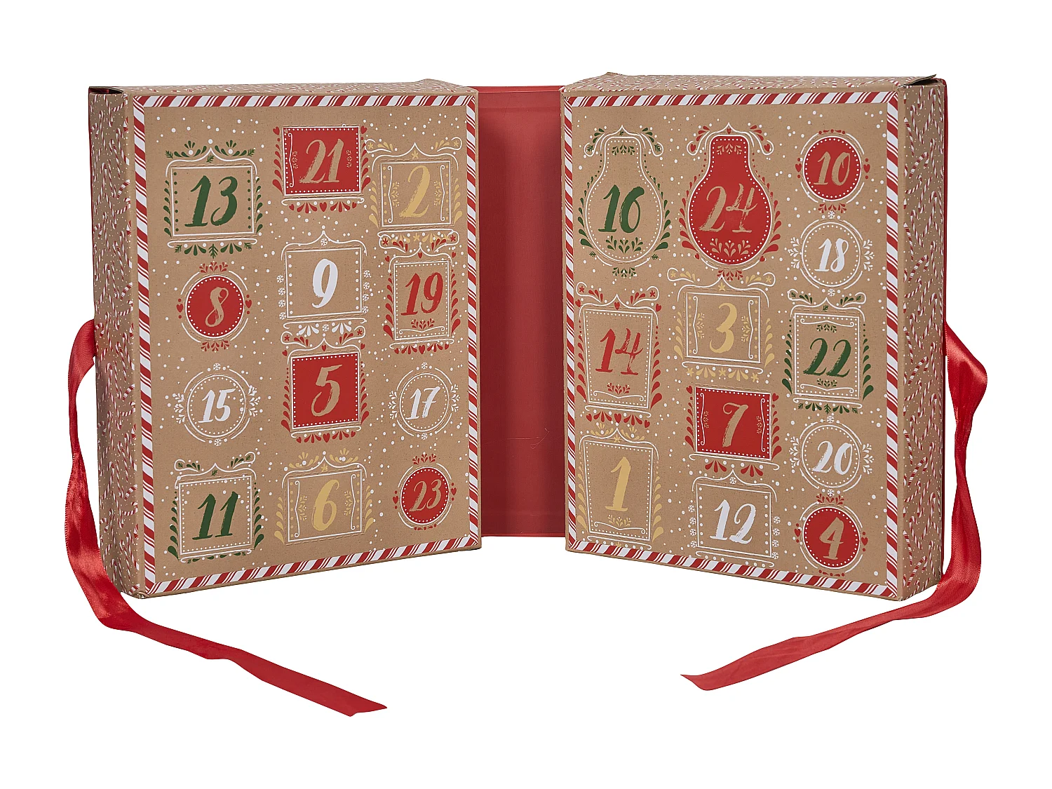 Calendrier Bougies Et Surprise Gingerbread Marron, Rouge