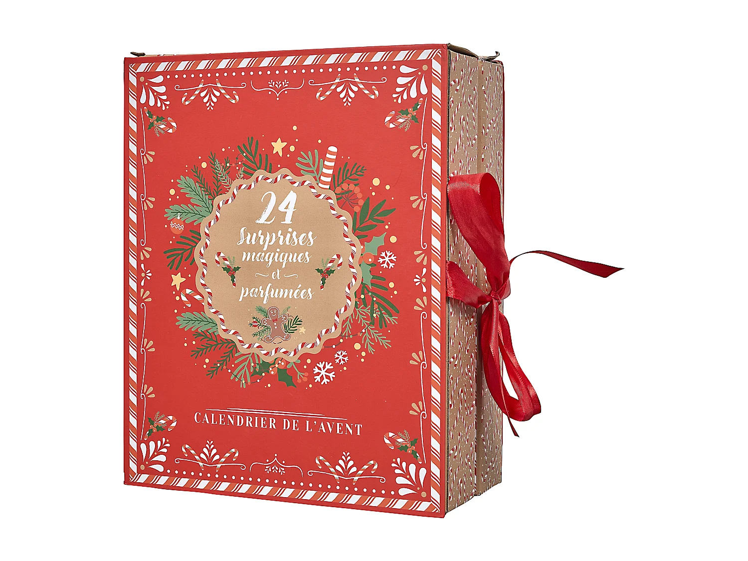 Calendrier Bougies Et Surprise Gingerbread Marron, Rouge