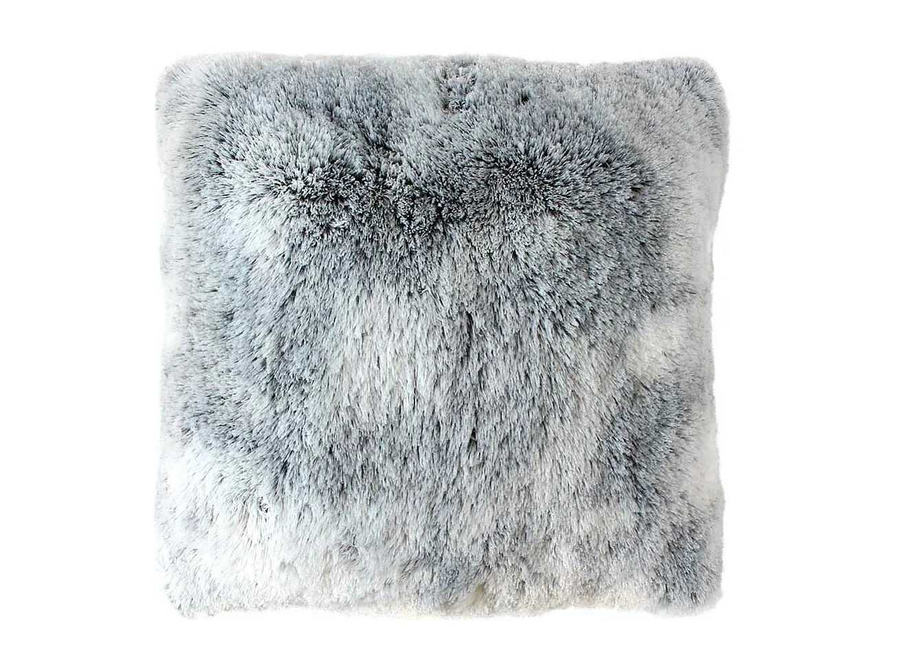 Coussin Déco Imitation Fourrure "Ours" 40x40cm Gris