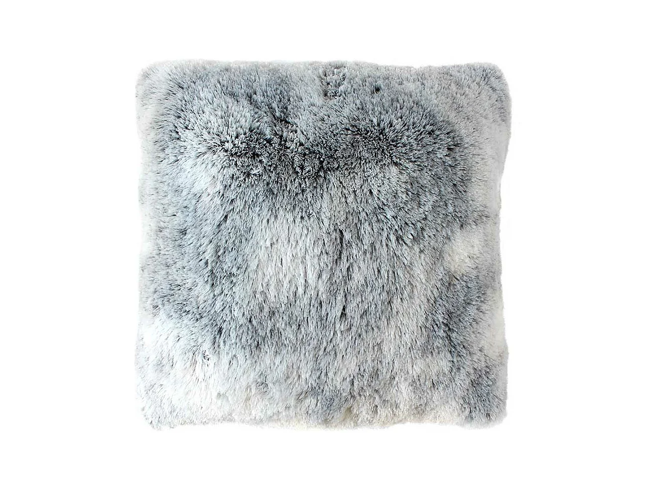 Coussin Déco Imitation Fourrure "Ours" 40x40cm Gris
