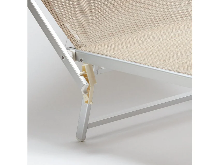 Cama de playa de aluminio Grande Italia Xl profesional - Beige
