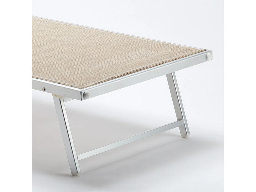 Cama de playa de aluminio Grande Italia Xl profesional - Beige
