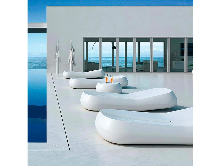 Tumbona con ruedas piscina hotel jardín diseño Gumball L1