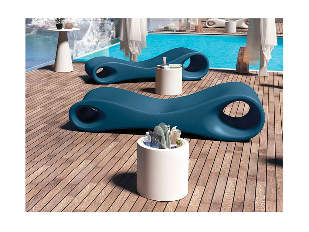 Lettino per esterni design moderno in polietilene Tahiti