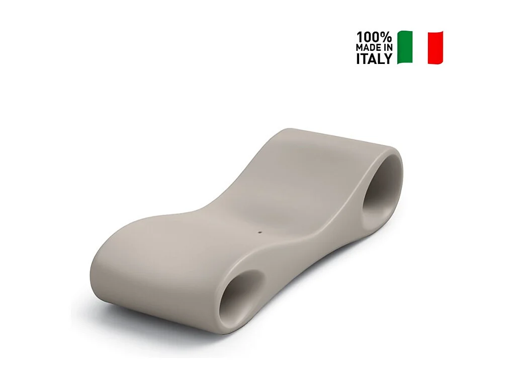 Chaise longue d'extérieur en polyéthylène de design moderne Tahiti