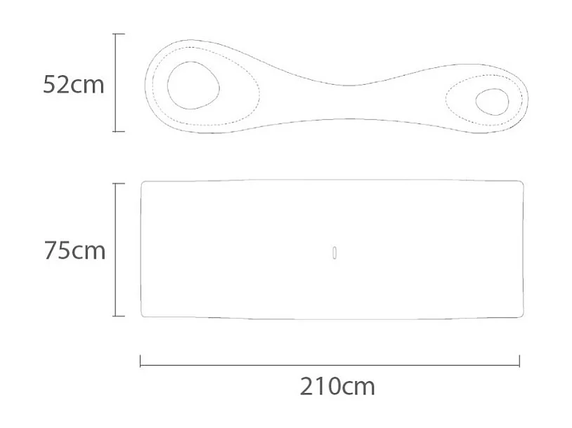 Chaise longue d'extérieur en polyéthylène de design moderne Tahiti