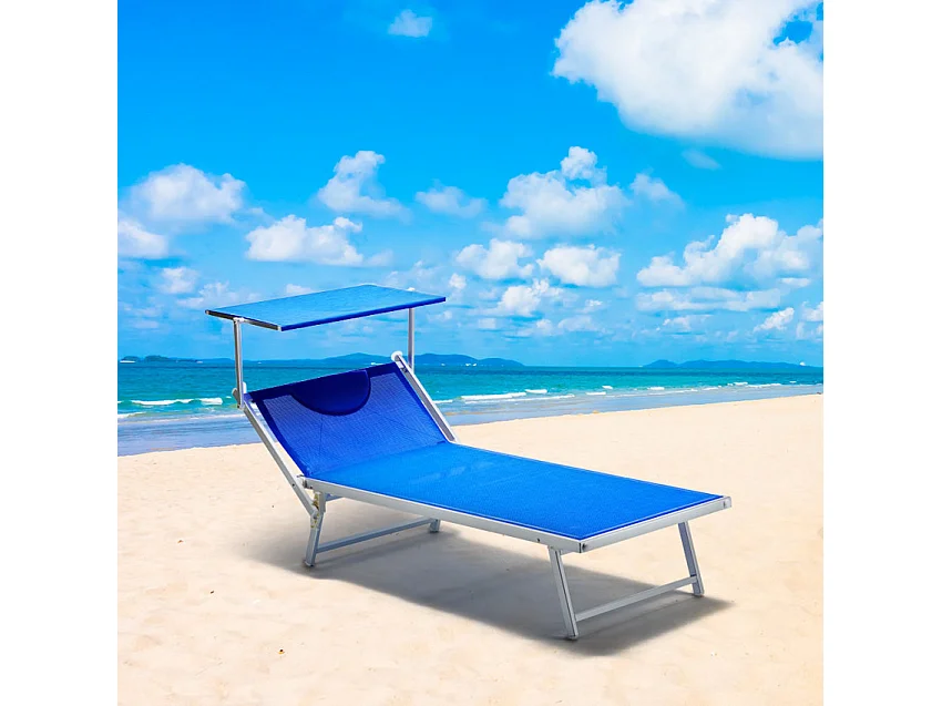 20 lettini da spiaggia XL professionali in alluminio Rio de Janeiro