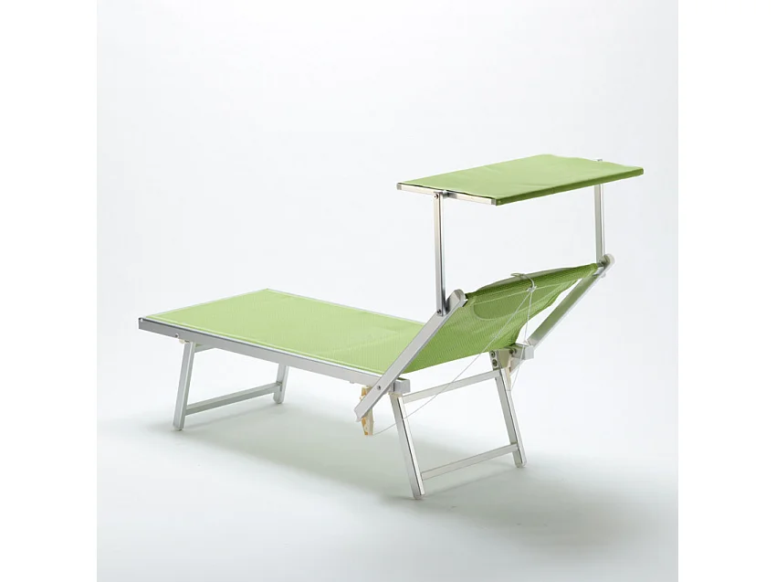 20 Tumbonas de Playa Aluminio Italia Stock - Verde oscuro