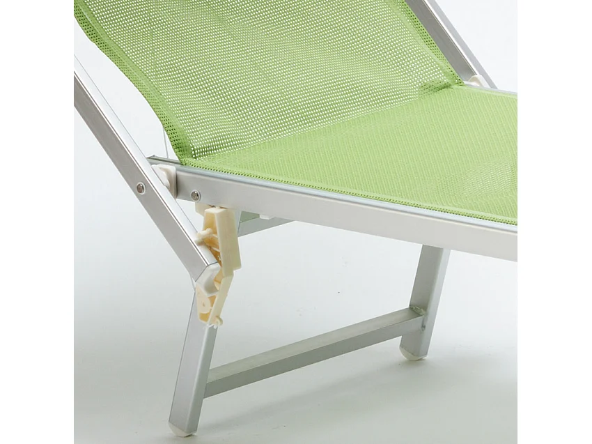 20 Tumbonas de Playa Aluminio Italia Stock - Verde oscuro