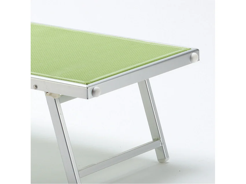 20 Tumbonas de Playa Aluminio Italia Stock - Verde oscuro