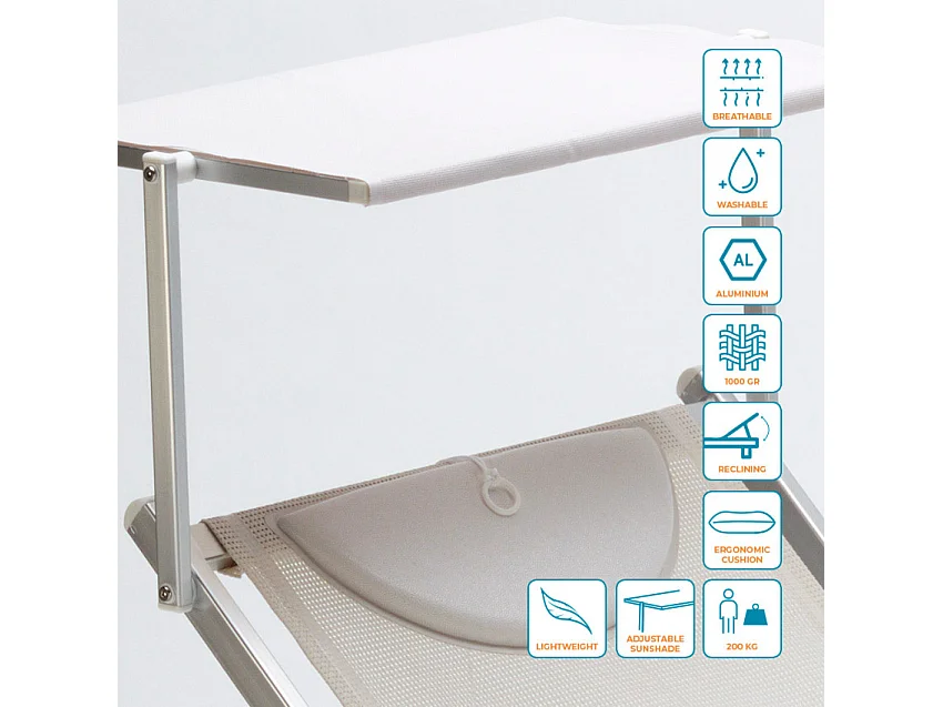 20 sedie da spiaggia professionali in alluminio Tropea