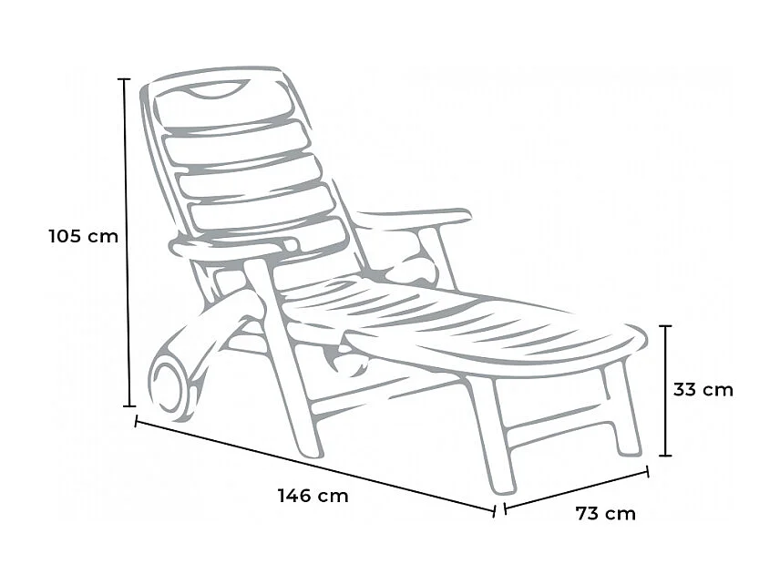 Lettino prendisole pieghevole 5 posizioni piscina e spiaggia