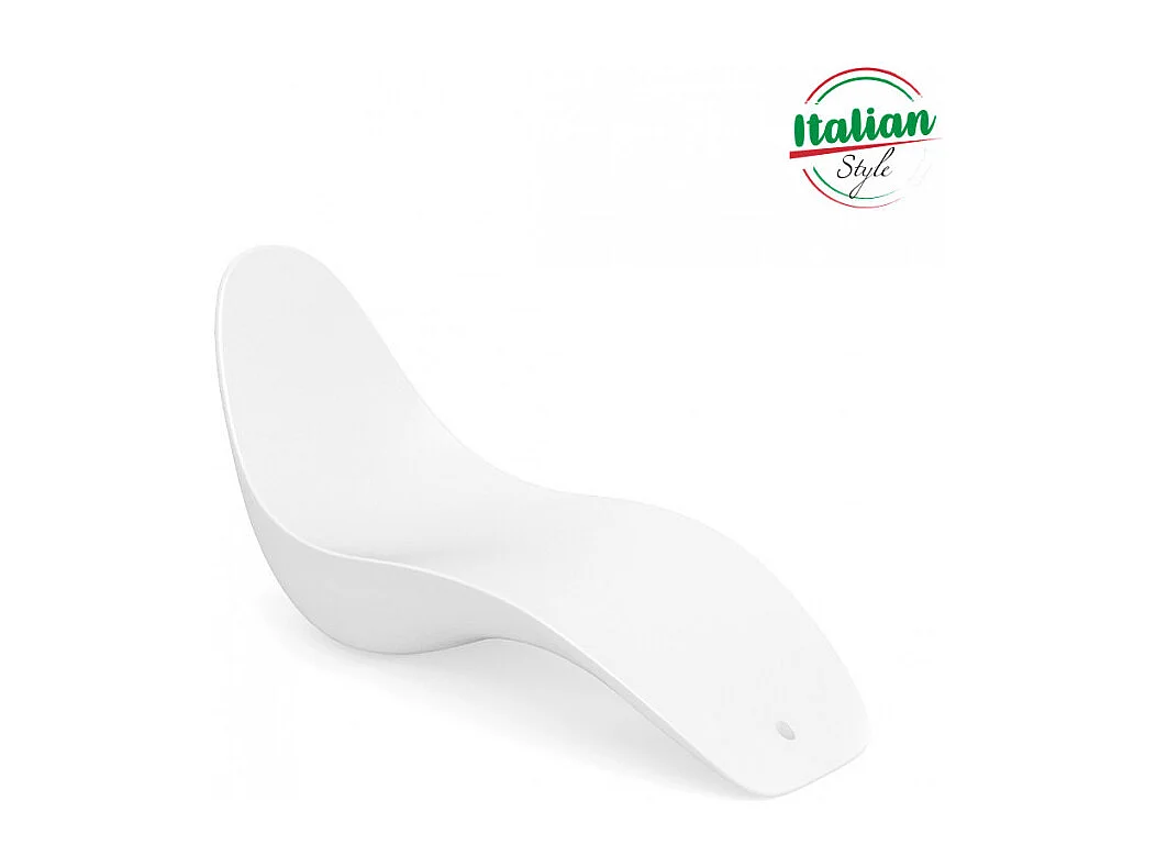 Chaise longue de piscine design blanche Creta
