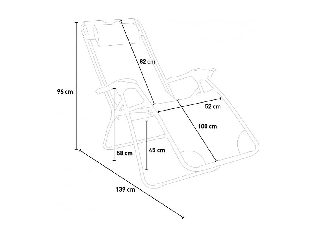 4er Set Liegestühle Strandliegen Sonnenliegen faltbar für Garten Emily Lux Zero Gravity - Beige