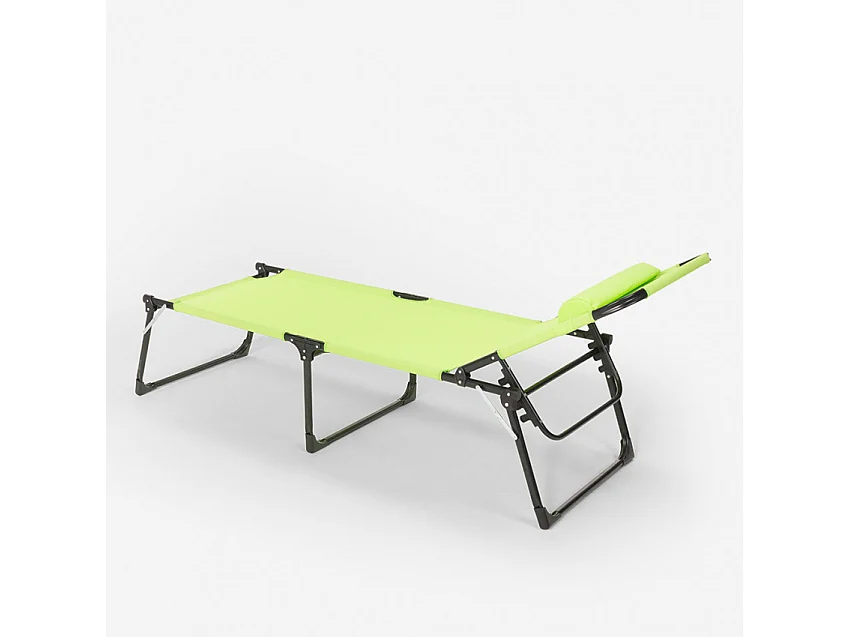 4 chaises longues pliantes de jardin aluminium style Sardegna