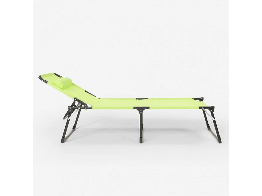 4 chaises longues pliantes de jardin aluminium style Sardegna