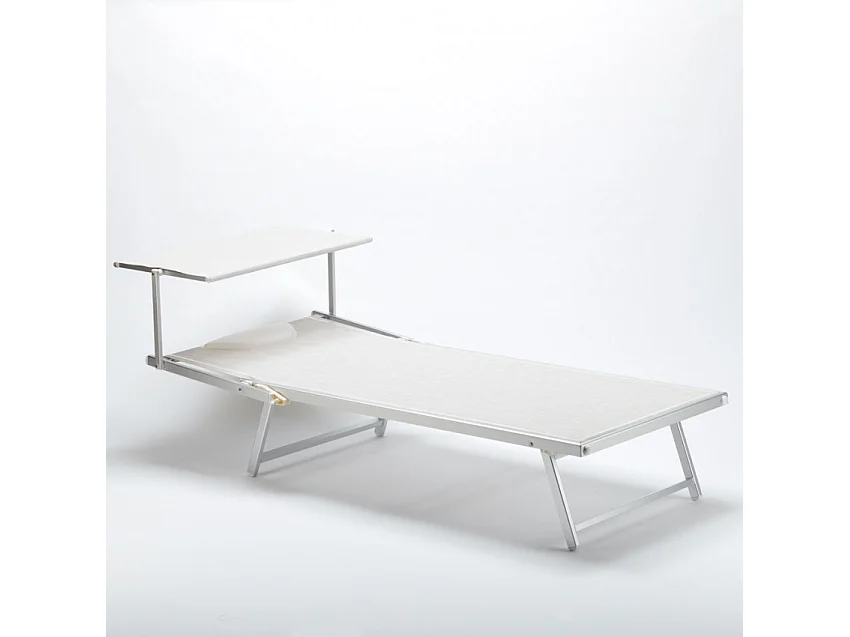 2 lettini XL da giardino e piscina in alluminio Rio de Janeiro