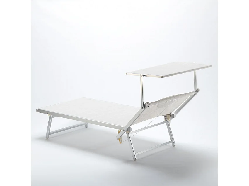 2 lettini XL da giardino e piscina in alluminio Rio de Janeiro