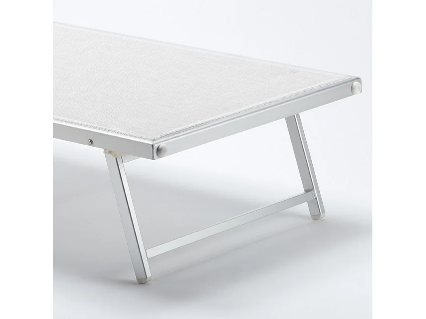 2 lettini XL da giardino e piscina in alluminio Rio de Janeiro