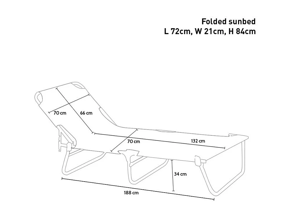 Tumbona de playa para jardín de aluminio Seychelles - Blanco