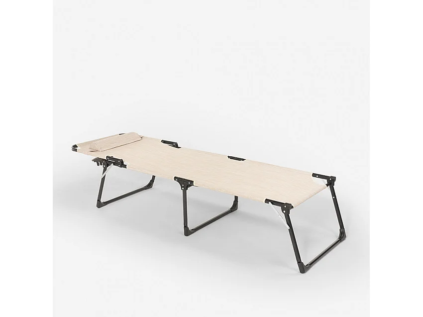 Juego de 4 tumbonas de jardín plegables de aluminio para playa y mar Seychelles - Verde oscuro