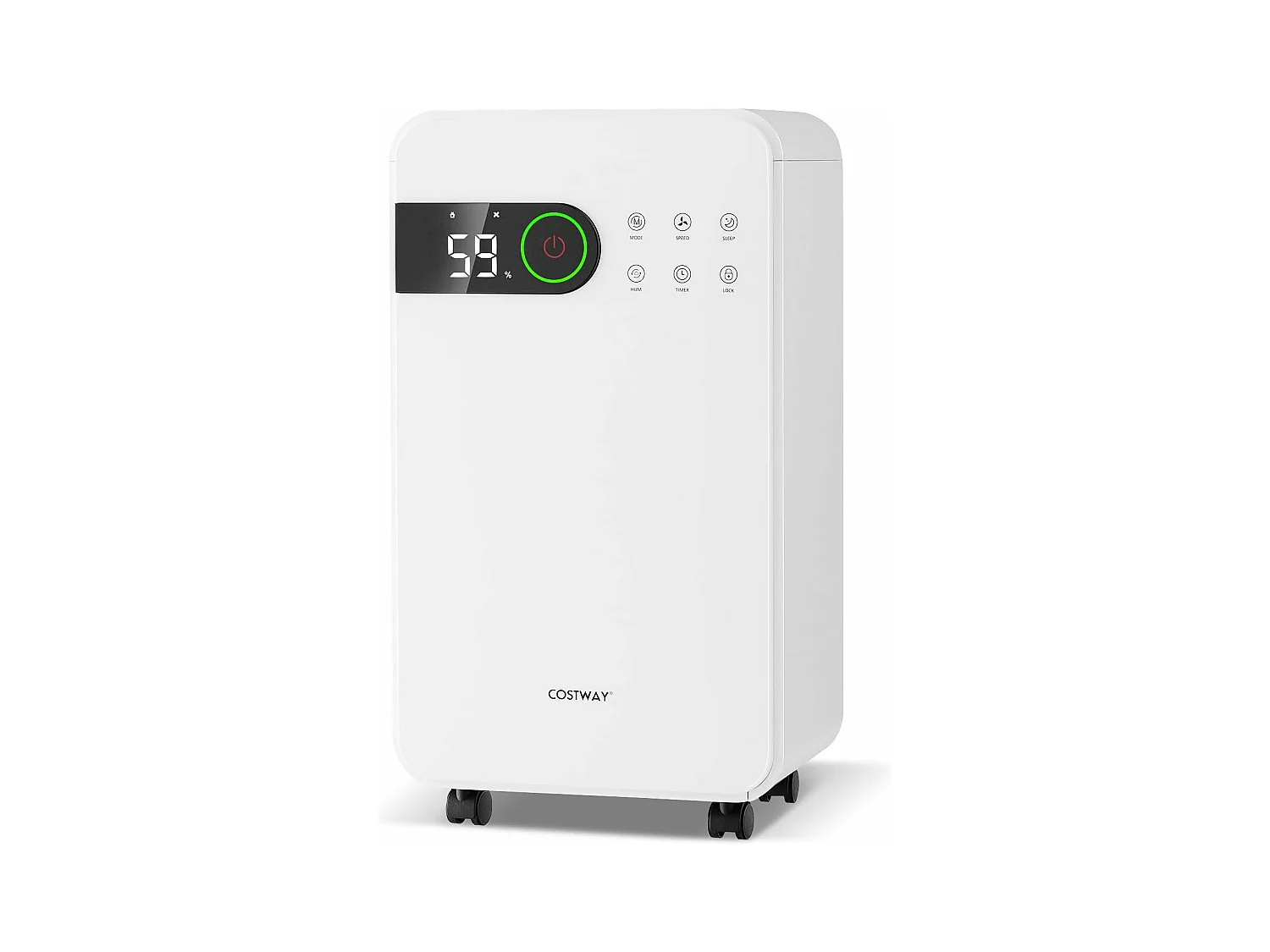 Déshumidificateur Portable 15L/Jour avec Réservoir d'Eau 2L pour jusqu'à 15 m², 2 Vitesses de Ventilation Minuterie 24H 3 Modes 2 façons de Drainage