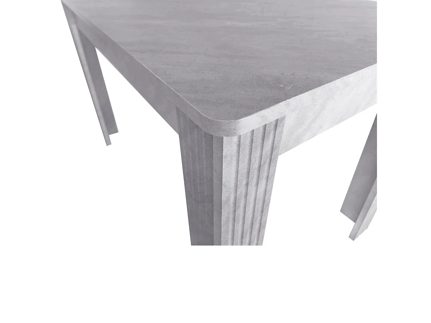 Table à manger 4 personnes -  panneaux de particules - effet béton gris - charge max 130kg - 117x68x75cm