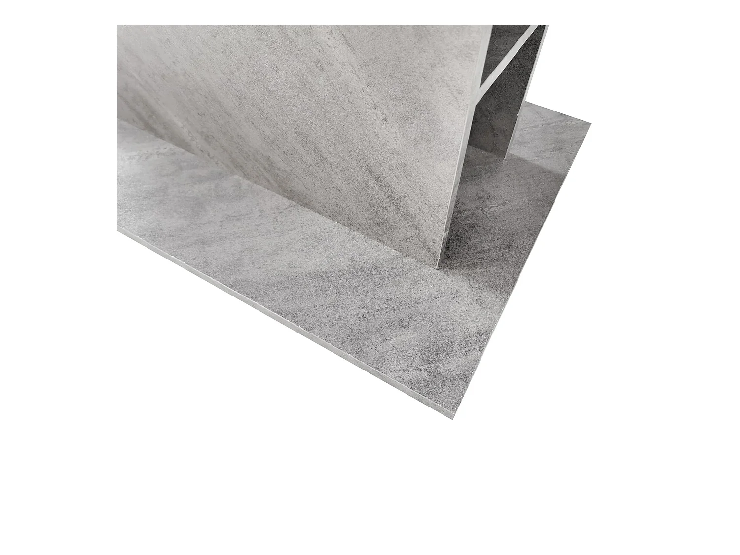 Tavolo da pranzo estendibile - da 6 a 8 persone - con 6 nicchie - Effetto in cemento grigio - pannelli di particelle - 110/130x70cm