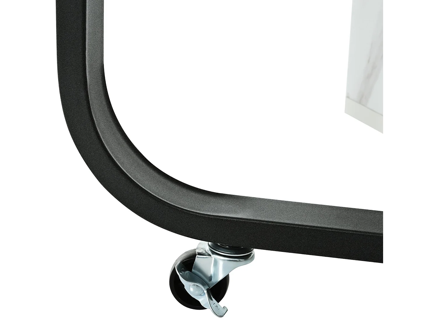 Table à manger extensible et pliable, avec roulettes, 1 porte et 1 tiroir, MDF laqué blanc, 150x80x76cm