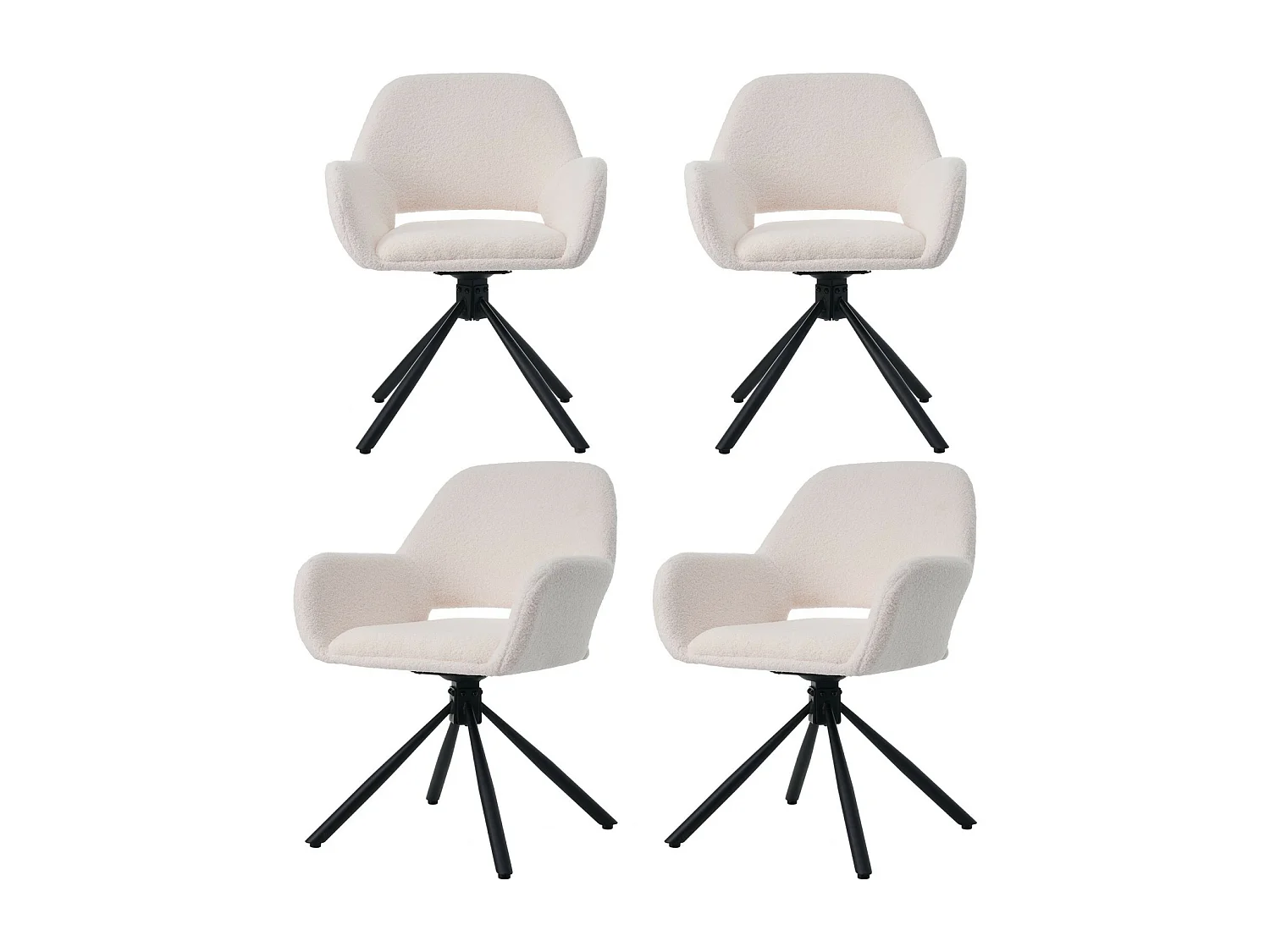 Ensemble table à manger + 4 chaises Sherpa - extensible 6 à 8 personnes - avec 6 niches - Panneaux de particules - 130x70cm