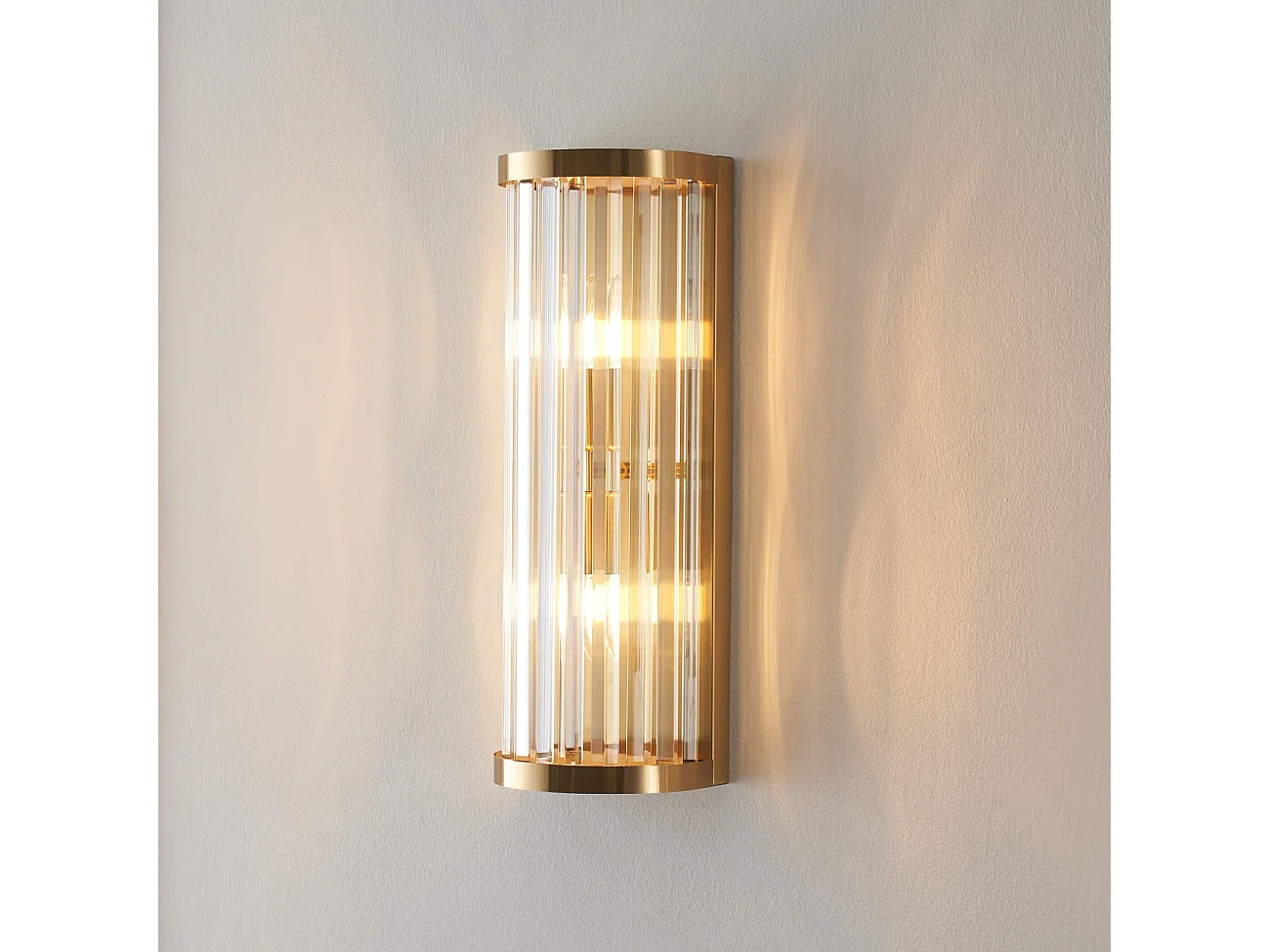 Applique demi-cylindrique pampilles transparentes - Andria