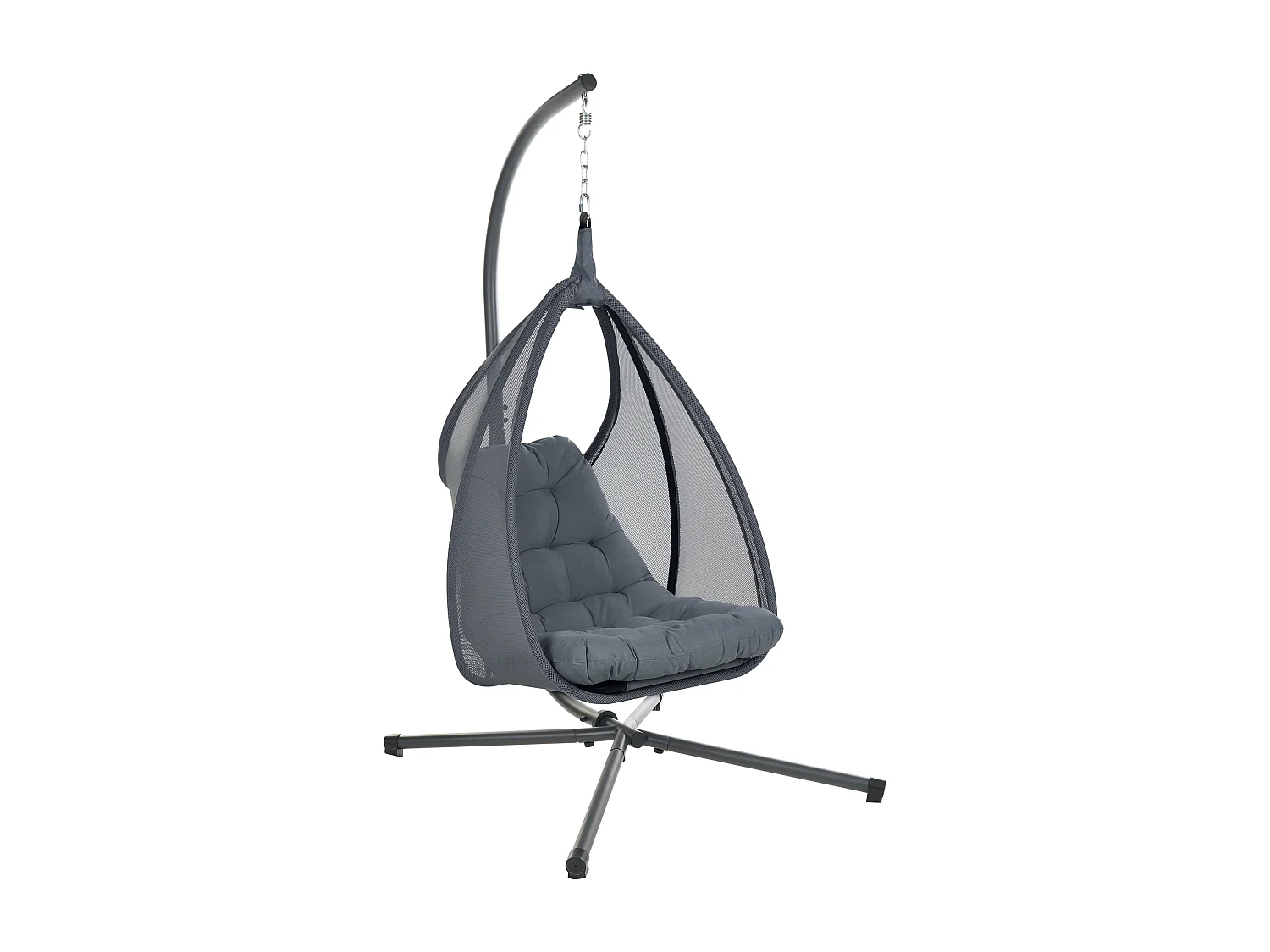 Fauteuil suspendu avec support AVEGNO Tissu Gris foncé