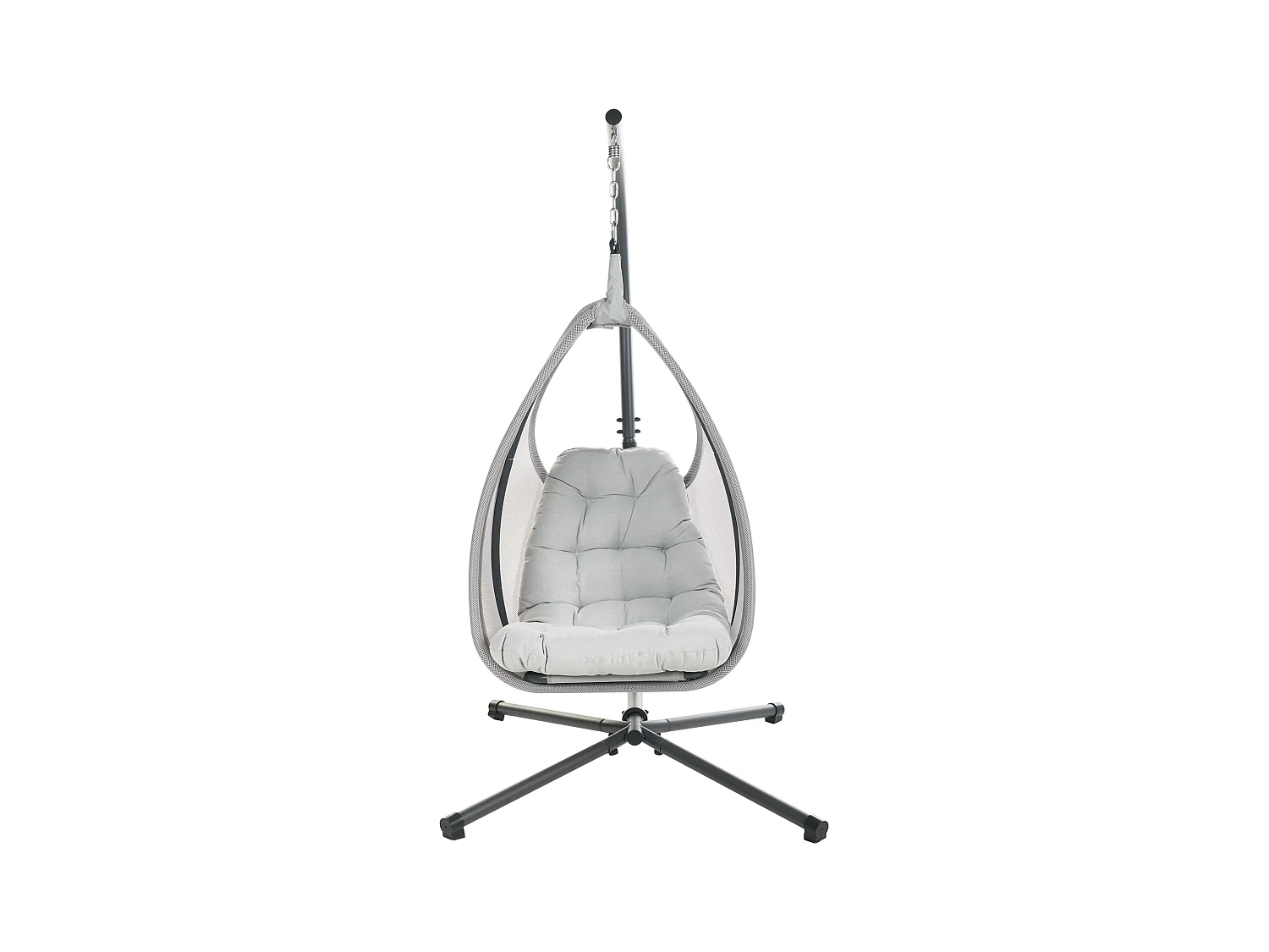 Silla colgante con soporte AVEGNO Tela Gris claro