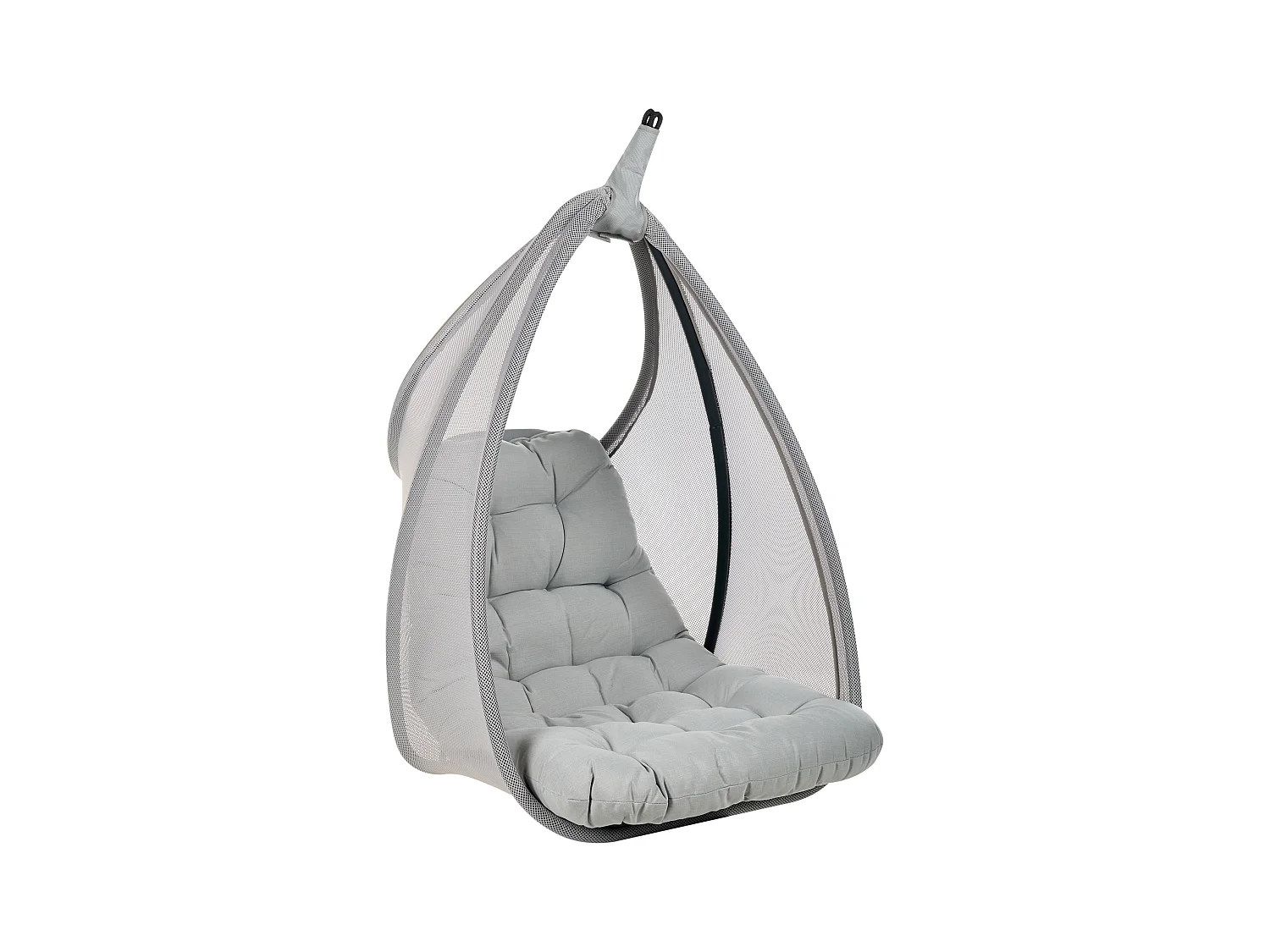 Silla colgante con soporte AVEGNO Tela Gris claro