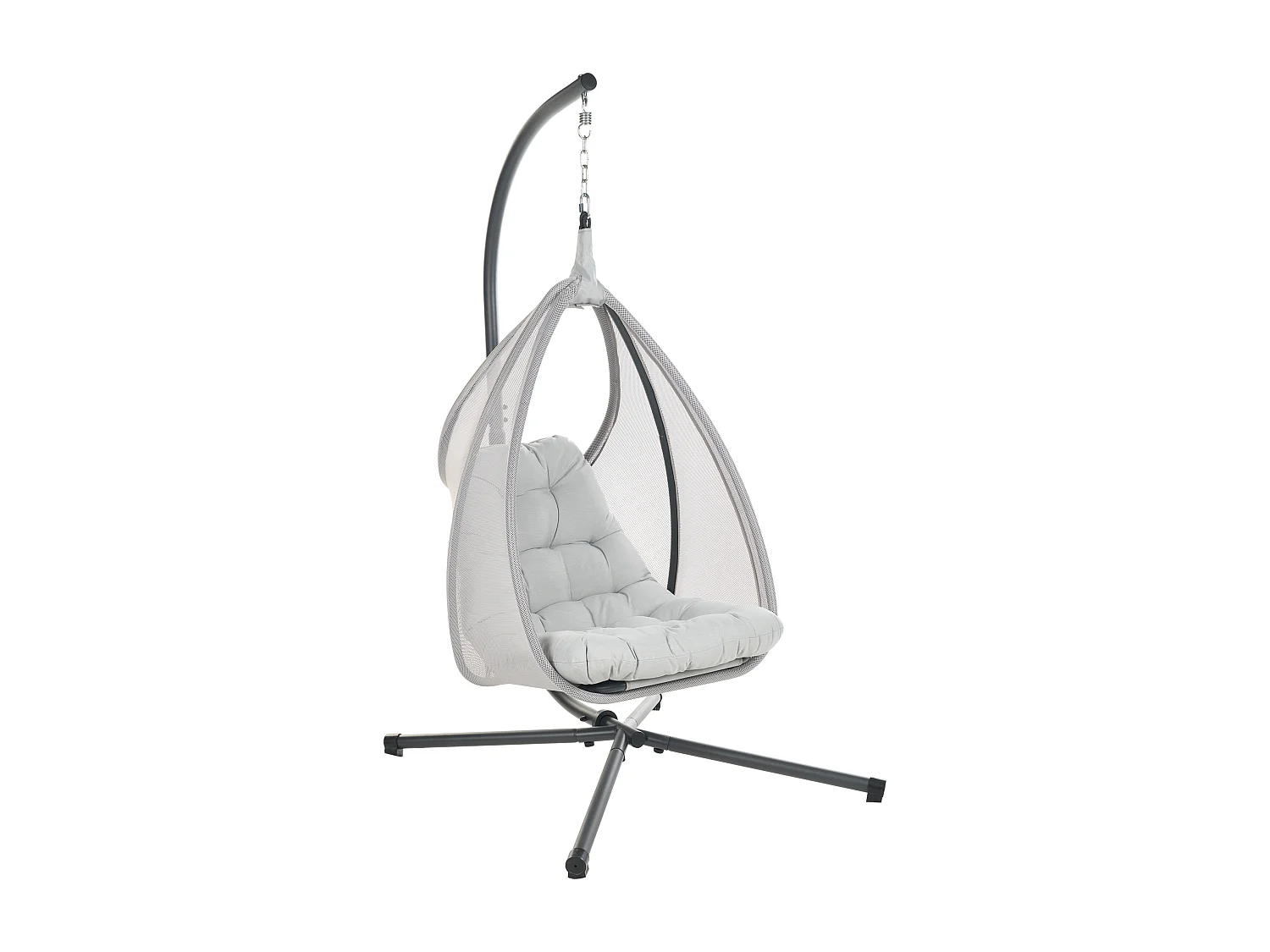 Fauteuil suspendu avec support AVEGNO Tissu Gris clair
