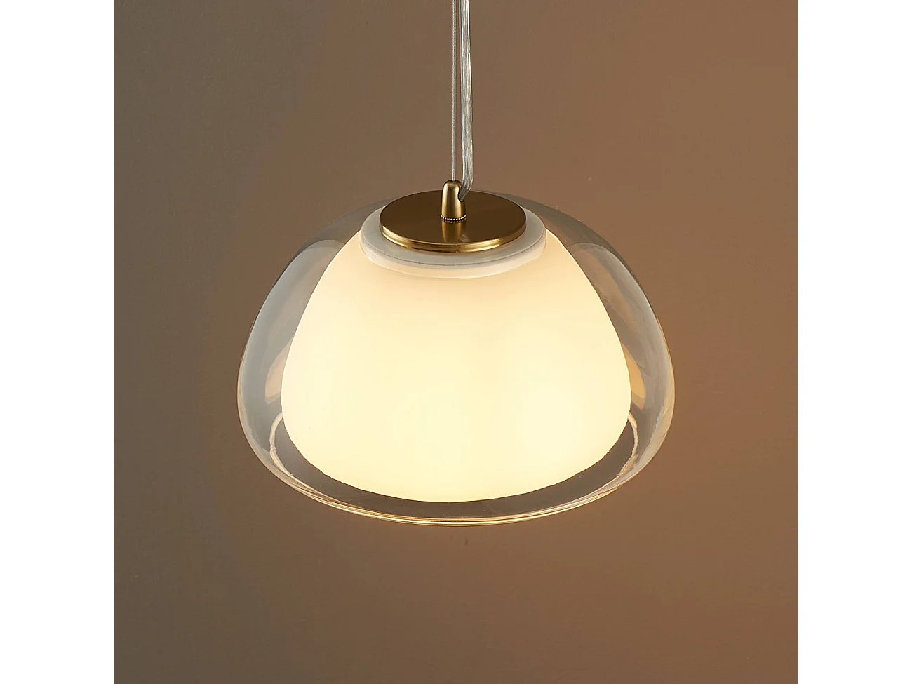 Suspension double verre contemporaine - Lomelia