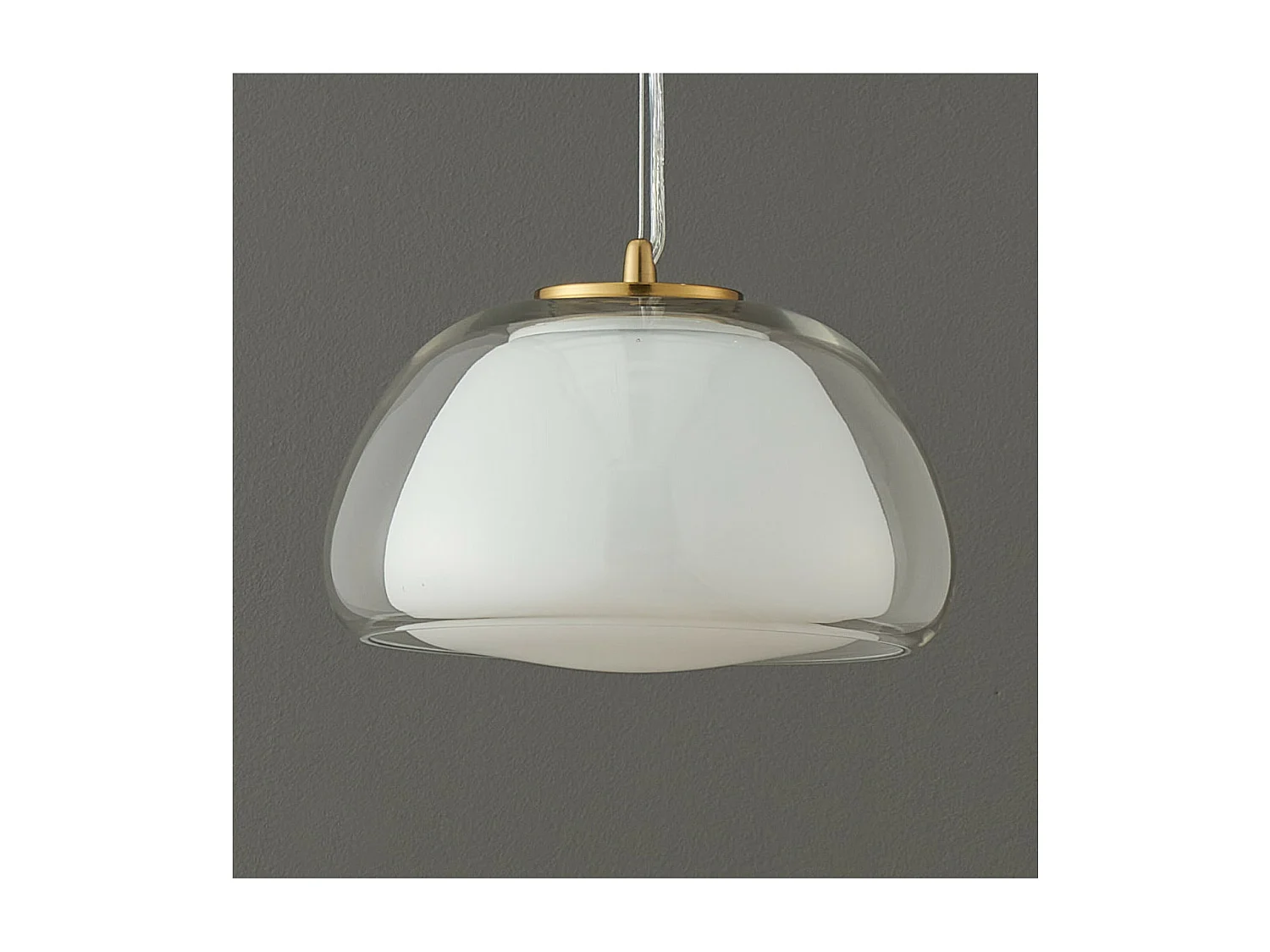 Suspension double verre contemporaine - Lomelia