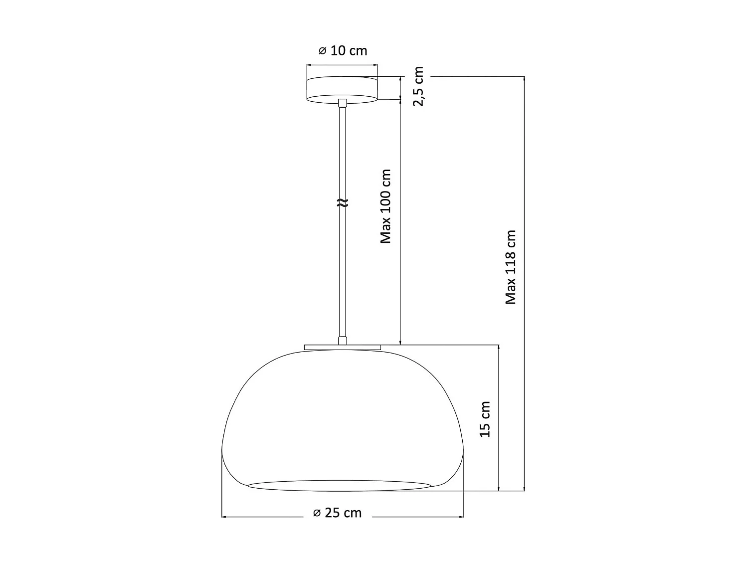 Suspension double verre contemporaine - Lomelia